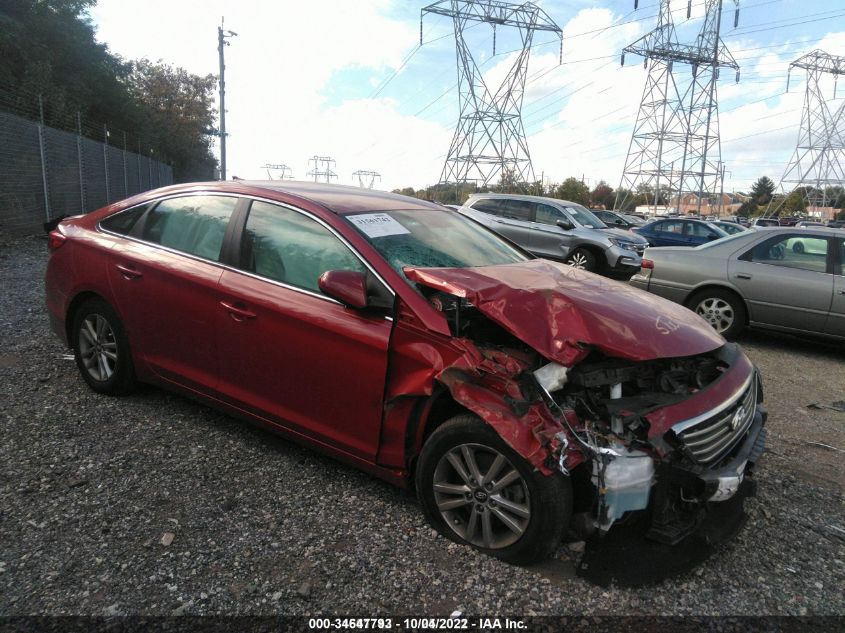 2017 Hyundai Sonata Se VIN: 5NPE24AF3HH576478 Lot: 34647793