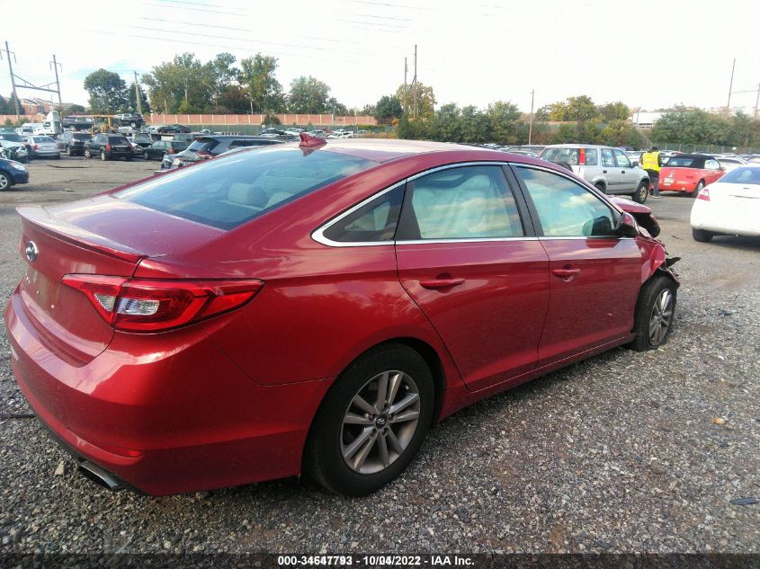 2017 Hyundai Sonata Se VIN: 5NPE24AF3HH576478 Lot: 34647793