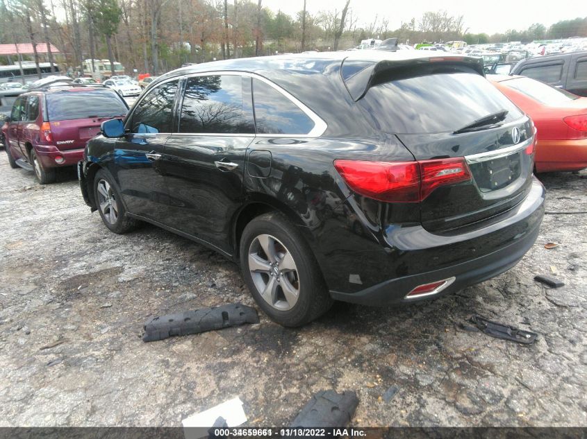 2014 Acura Mdx VIN: 5FRYD4H23EB024885 Lot: 34659661