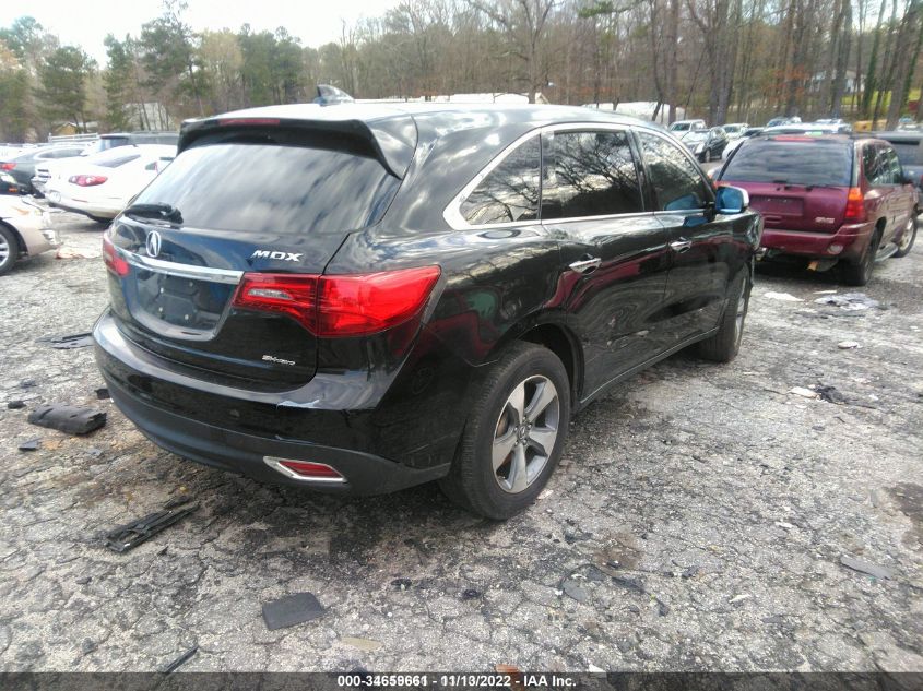 2014 Acura Mdx VIN: 5FRYD4H23EB024885 Lot: 34659661