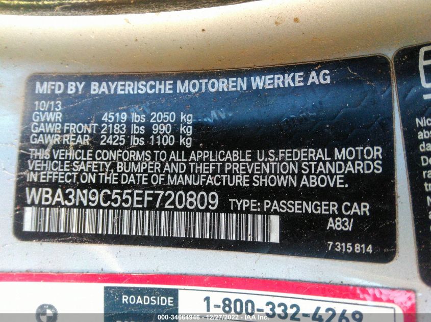 WBA3N9C55EF720809 2014 BMW 428I xDrive