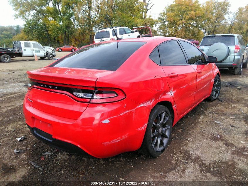 2016 Dodge Dart Se VIN: 1C3CDFAA4GD643731 Lot: 34670231