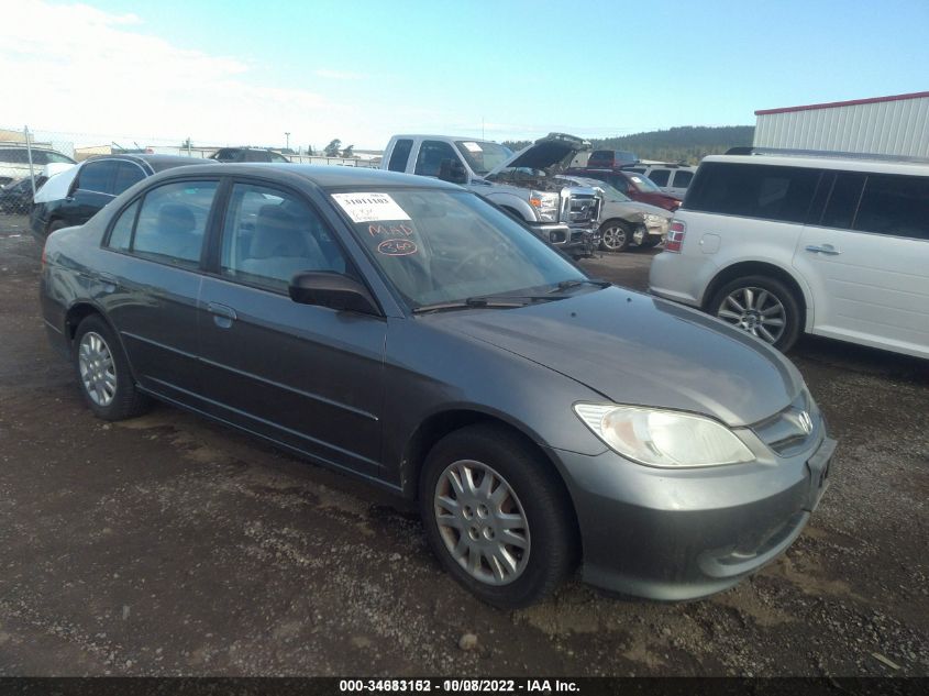 2005 Honda Civic Lx VIN: 2HGES16585H503207 Lot: 34683152