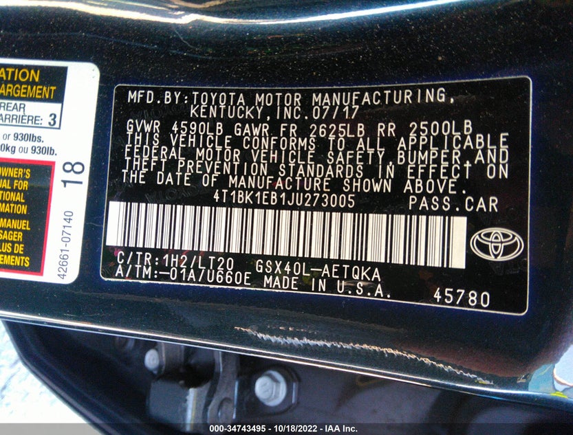 4T1BK1EB1JU273005