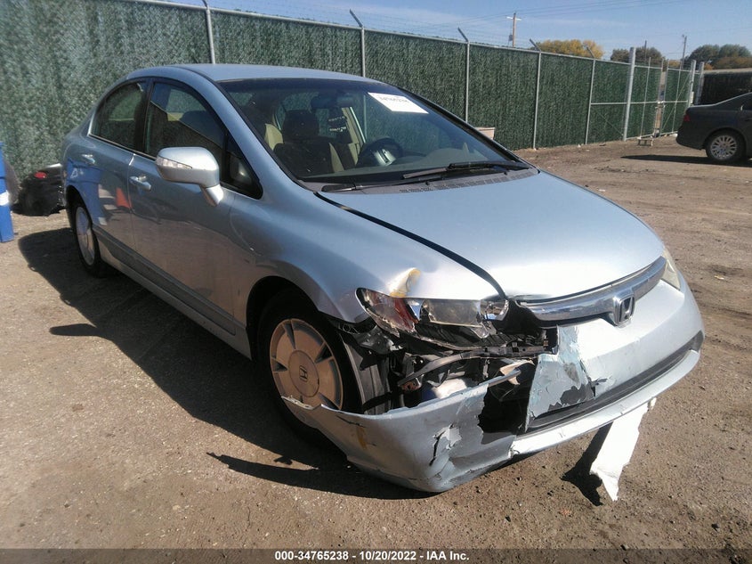 2007 Honda Civic Hybrid blue sedan hybrid JHMFA36277S003010 photo #1