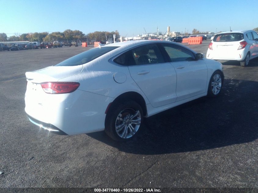 2015 Chrysler 200 Limited VIN: 1C3CCCABXFN752486 Lot: 34778460