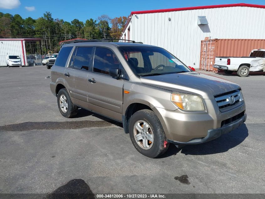 2007 Honda Pilot Lx VIN: 5FNYF28197B029292 Lot: 34812006