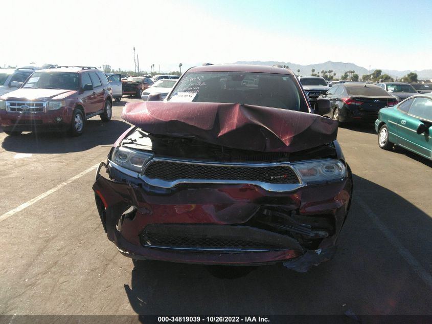 2022 Dodge Durango Sxt Rwd VIN: 1C4RDHAG5NC102180 Lot: 34819039