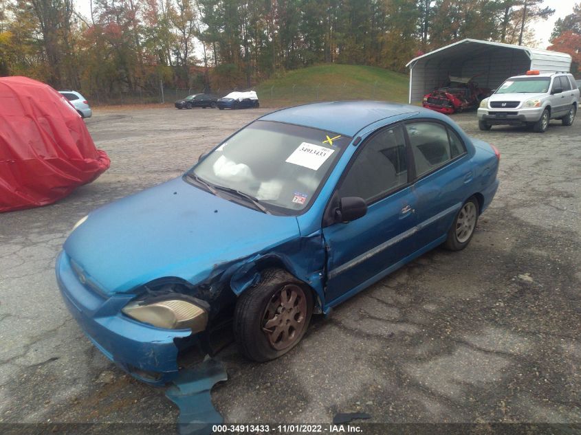 2003 Kia Rio Base (A4)/Base (M5) VIN: KNADC125636259405 Lot: 34913433