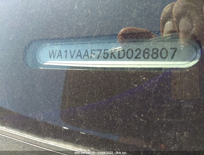 WA1VAAF75KD026807