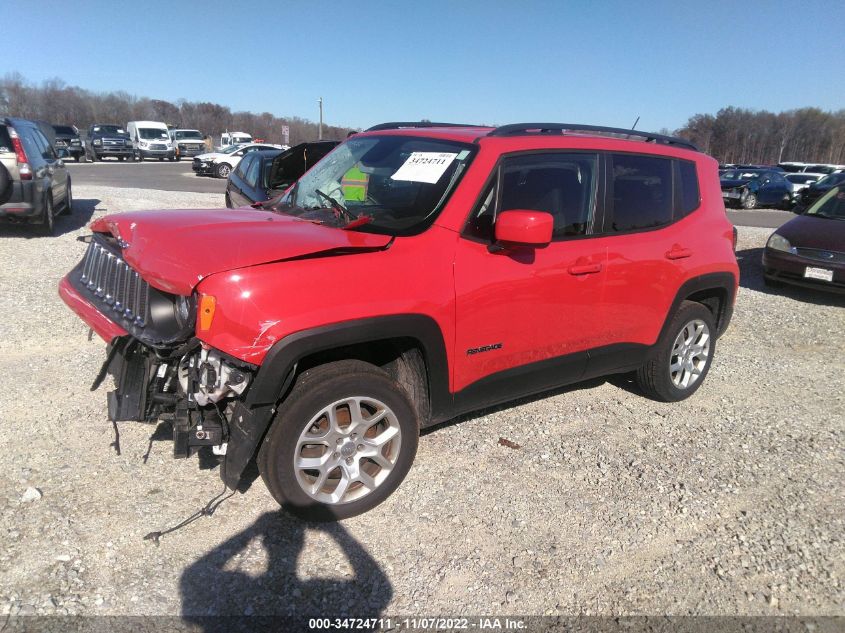 2017 Jeep Renegade Latitude 4X4 VIN: ZACCJBBB7HPG13419 Lot: 34724711