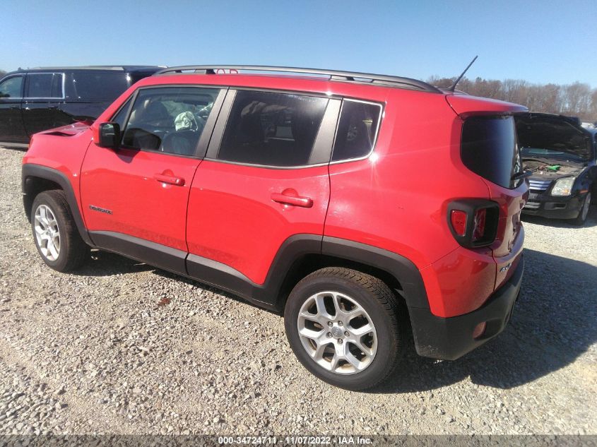 2017 Jeep Renegade Latitude 4X4 VIN: ZACCJBBB7HPG13419 Lot: 34724711