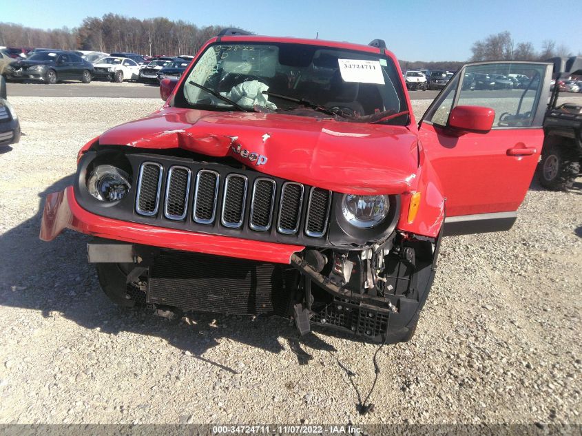 2017 Jeep Renegade Latitude 4X4 VIN: ZACCJBBB7HPG13419 Lot: 34724711