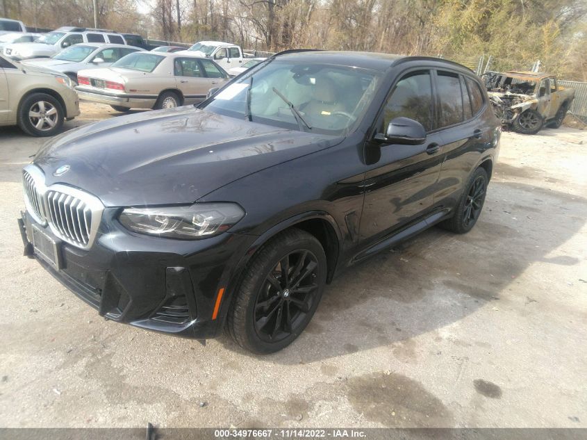 2022 BMW X3 xDrive30I VIN: 5UX53DP0XN9L07977 Lot: 34976667