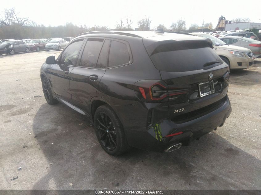 2022 BMW X3 xDrive30I VIN: 5UX53DP0XN9L07977 Lot: 34976667