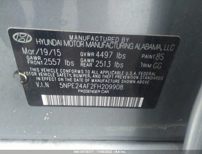 5NPE24AF2FH209908