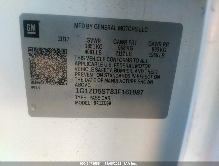 1G1ZD5ST8JF161087