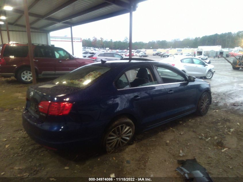 3VWLP7AJ2CM411455 2012 Volkswagen Jetta 2.5L Sel