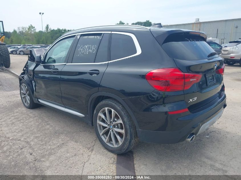 2019 BMW X3 xDrive30I VIN: 5UXTR9C58KLE20199 Lot: 35088283