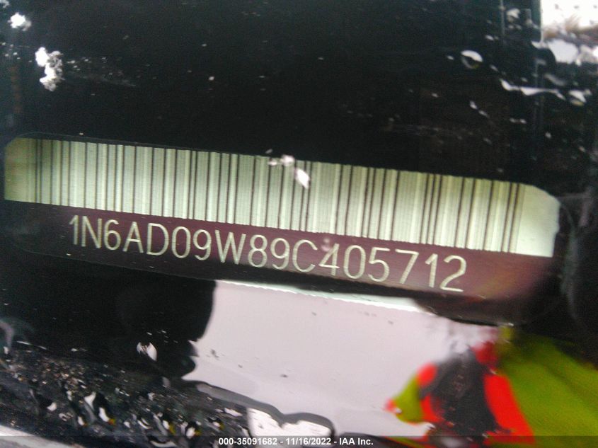 2009 Nissan Frontier Se VIN: 1N6AD09W89C405712 Lot: 35091682