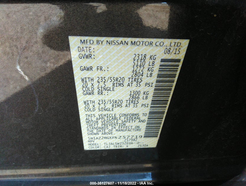 5N1AZ2MGXFN257719