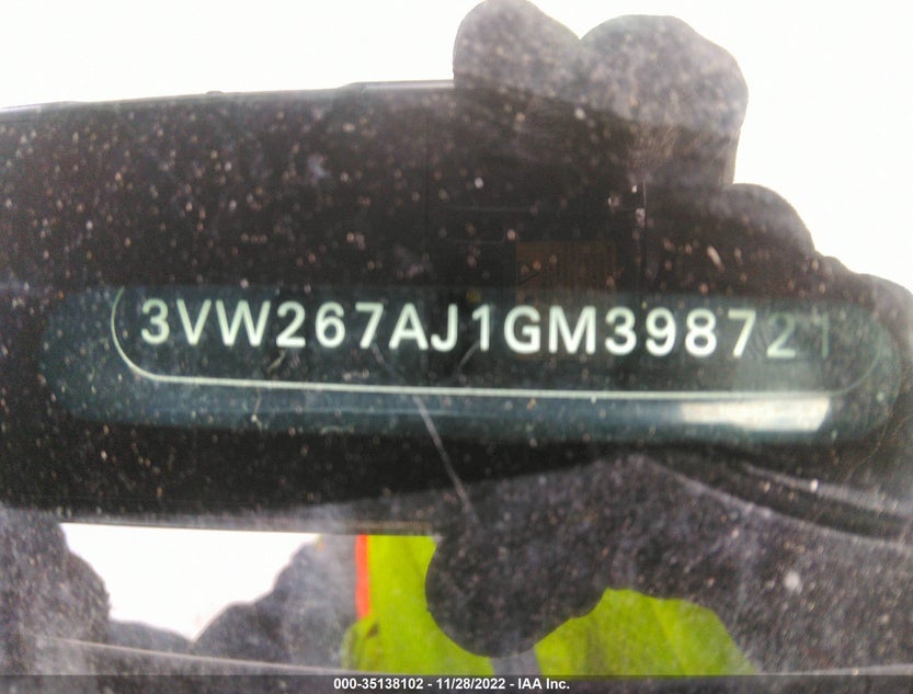 3VW267AJ1GM398721