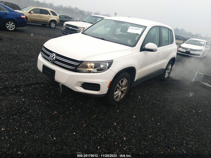 2013 Volkswagen Tiguan S VIN: WVGAV3AX9DW570838 Lot: 35178012