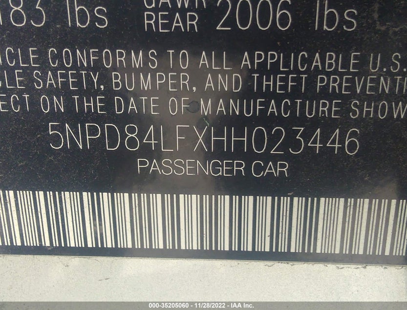 5NPD84LFXHH023446