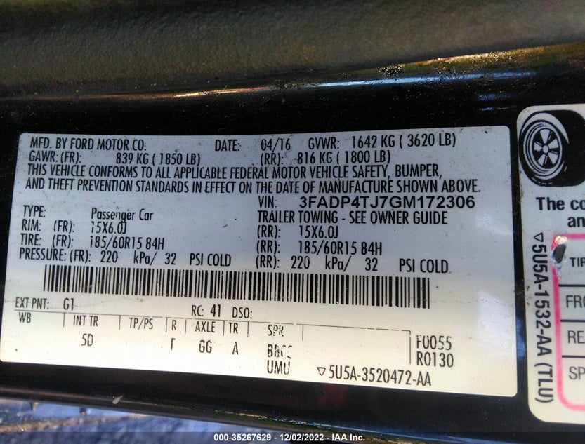 3FADP4TJ7GM172306