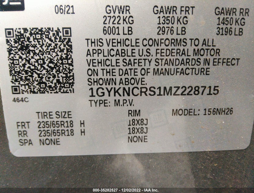 1GYKNCRS1MZ228715
