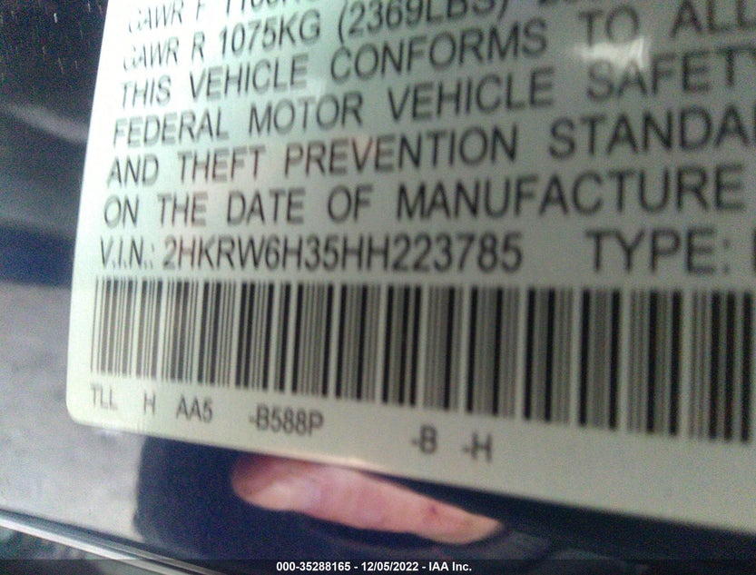 2HKRW6H35HH223785