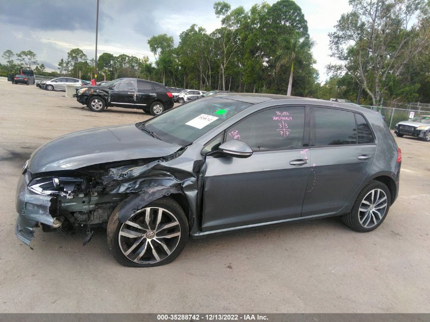 2016 Volkswagen Golf Tsi Se 4-Door VIN: 3VW217AUXGM052658 Lot: 35288742