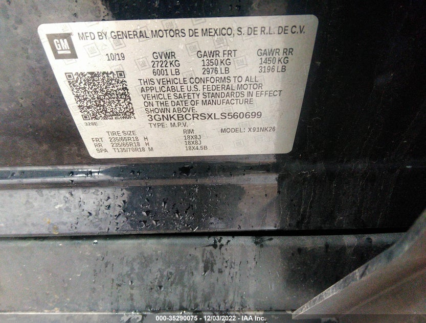 3GNKBCRSXLS560699