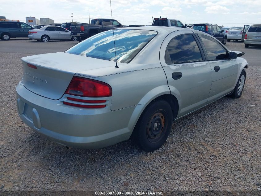 2004 Dodge Stratus Se VIN: 1B3EL36X34N284821 Lot: 35307599