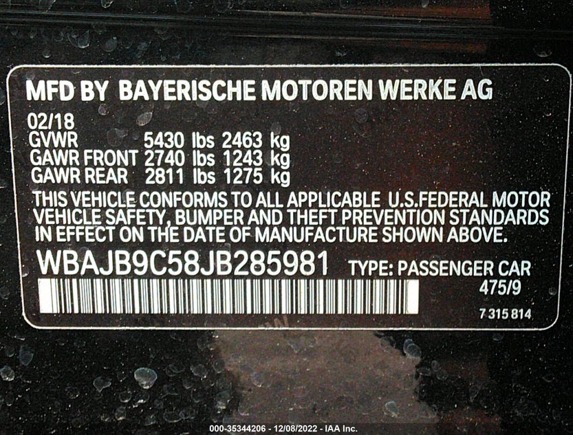 WBAJB9C58JB285981