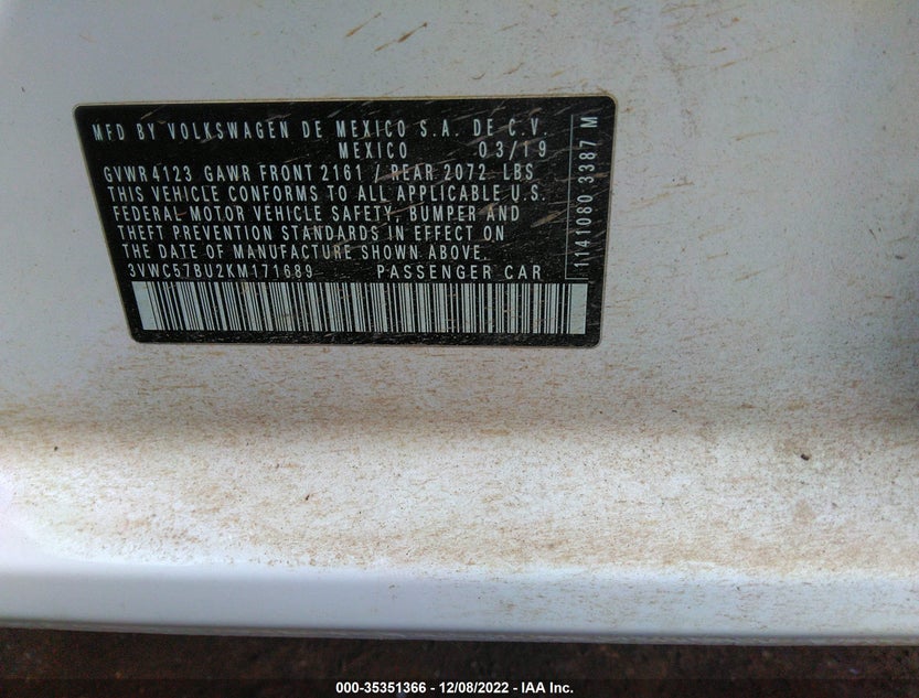 3VWC57BU2KM171689