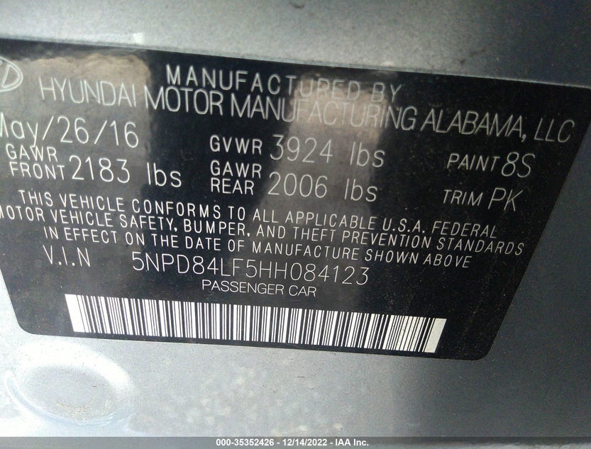 5NPD84LF5HH084123