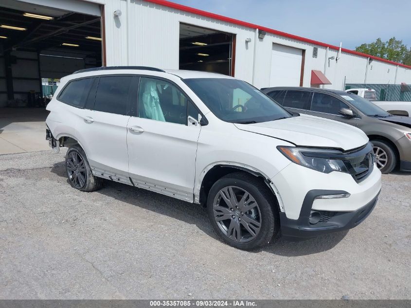 2022 Honda Pilot Awd Sport VIN: 5FNYF6H39NB067658 Lot: 35357085