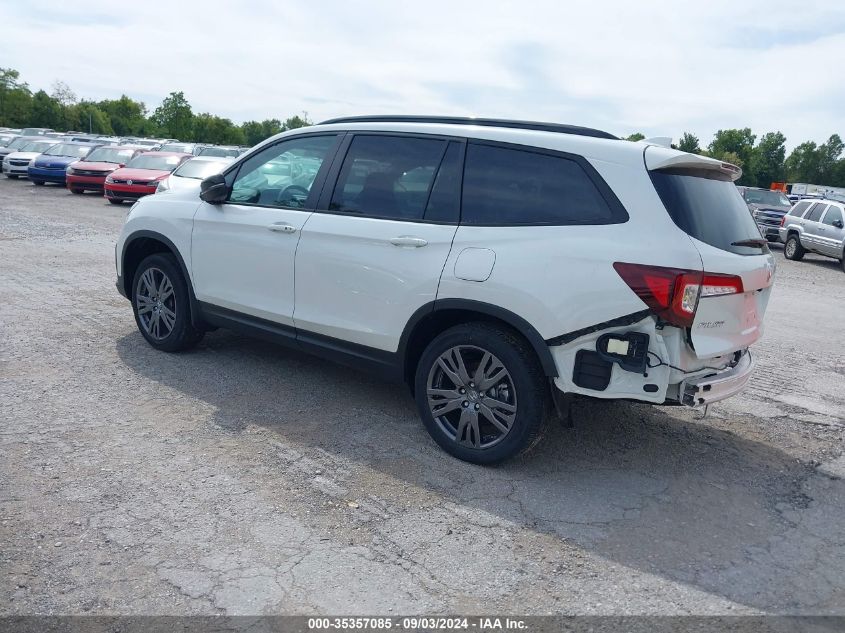 2022 Honda Pilot Awd Sport VIN: 5FNYF6H39NB067658 Lot: 35357085