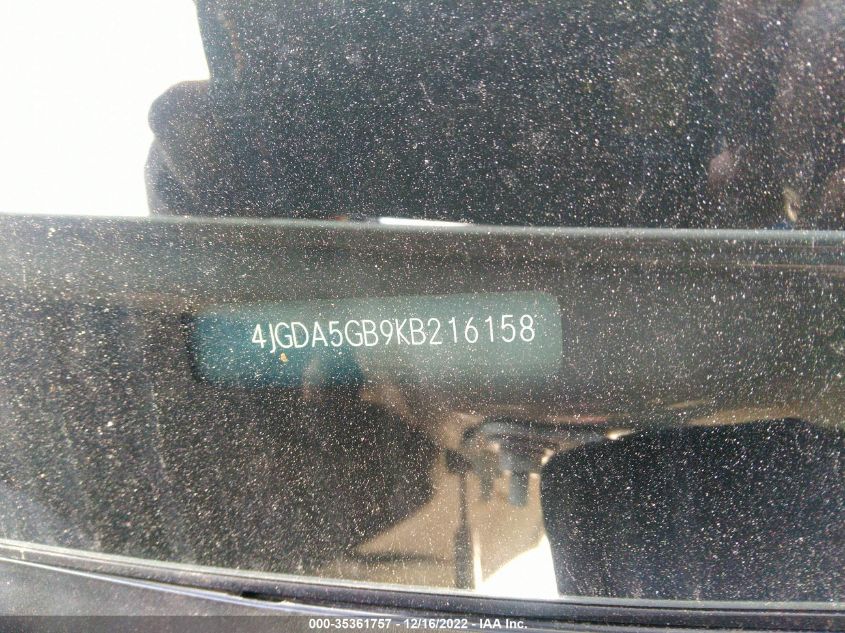 2019 Mercedes-Benz Gle Gle 400 VIN: 4JGDA5GB9KB216158 Lot: 35361757