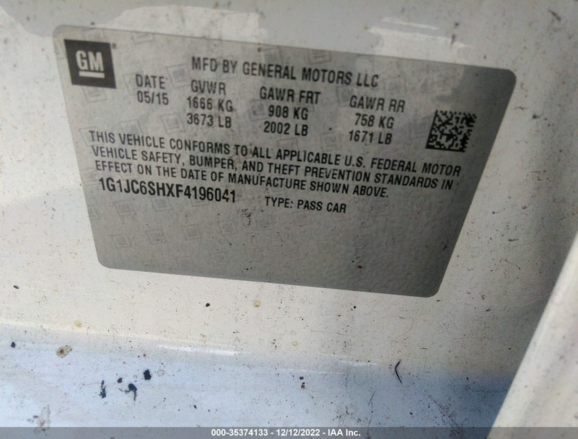 1G1JC6SHXF4196041