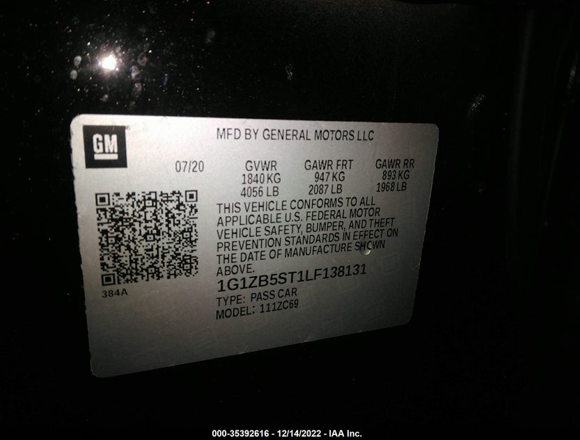 1G1ZB5ST1LF138131