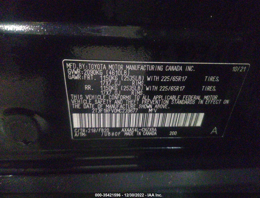 2T3F1RFV0MC239677