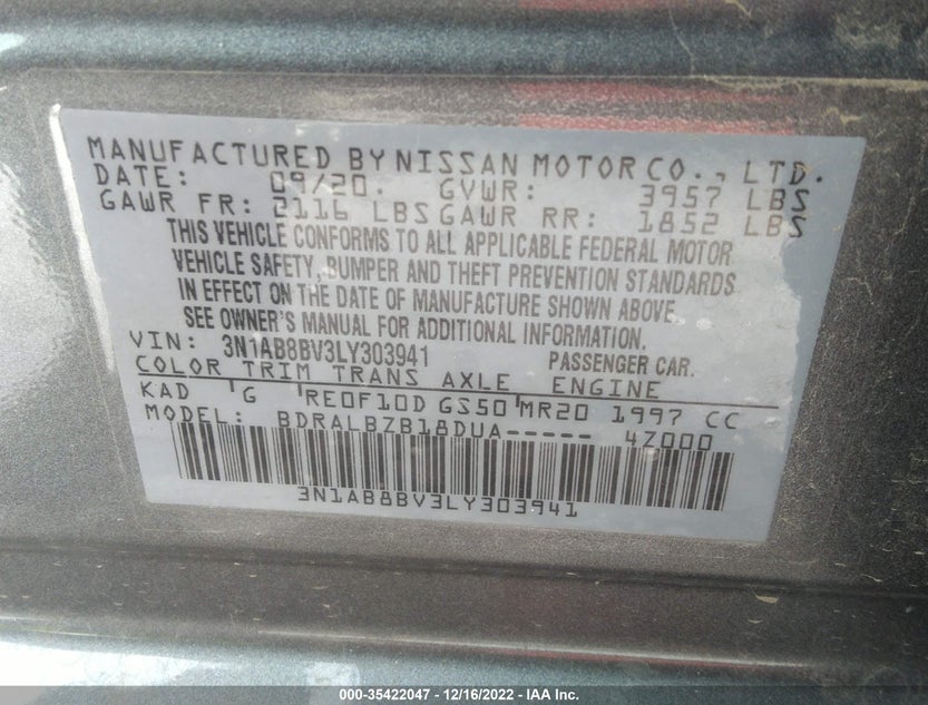 3N1AB8BV3LY303941