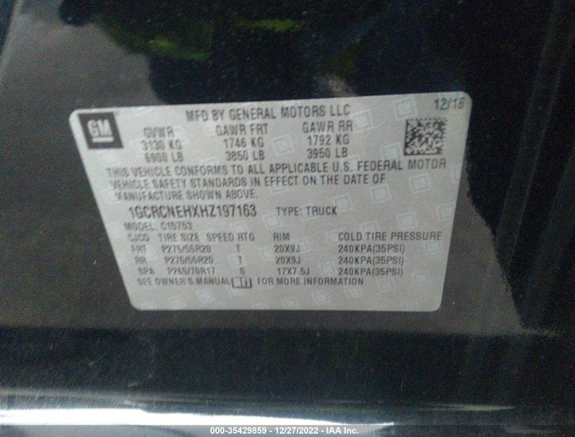 1GCRCNEHXHZ197163