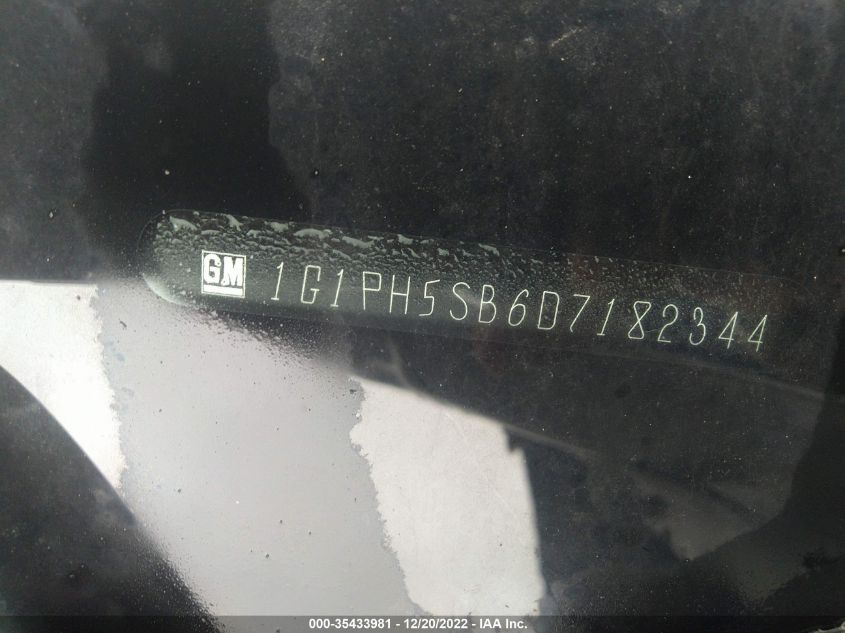 2013 Chevrolet Cruze Eco Auto VIN: 1G1PH5SB6D7182344 Lot: 35433981