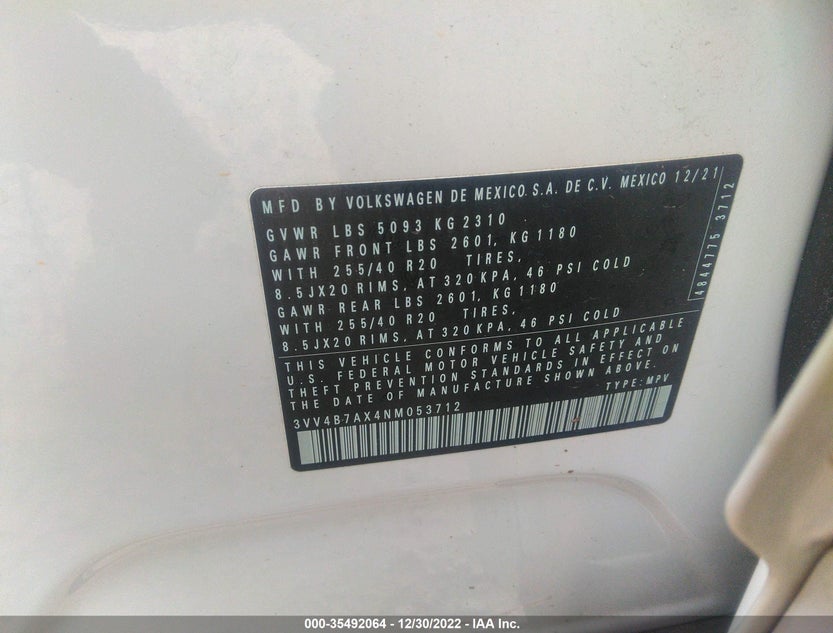 3VV4B7AX4NM053712