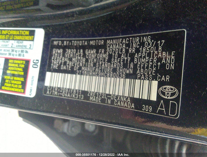 2T1BURHE9HC880036