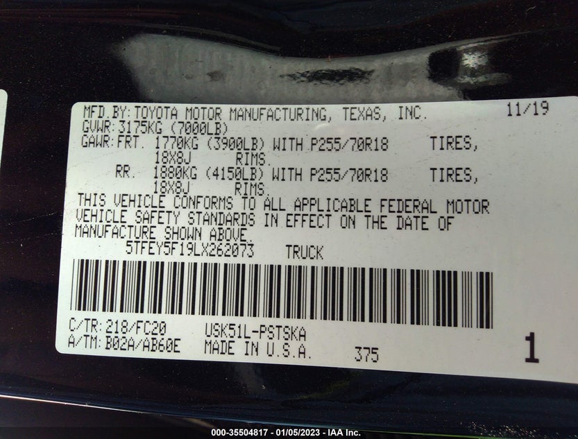 5TFEY5F19LX262073