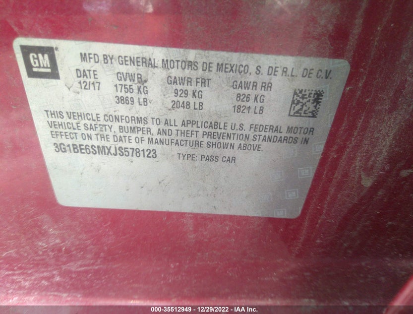 3G1BE6SMXJS578123